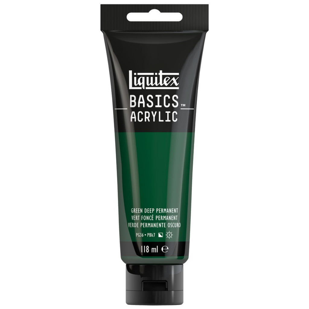 Liquitex Basics Acrylic 118ml - 350 Green Deep Permanent  S1