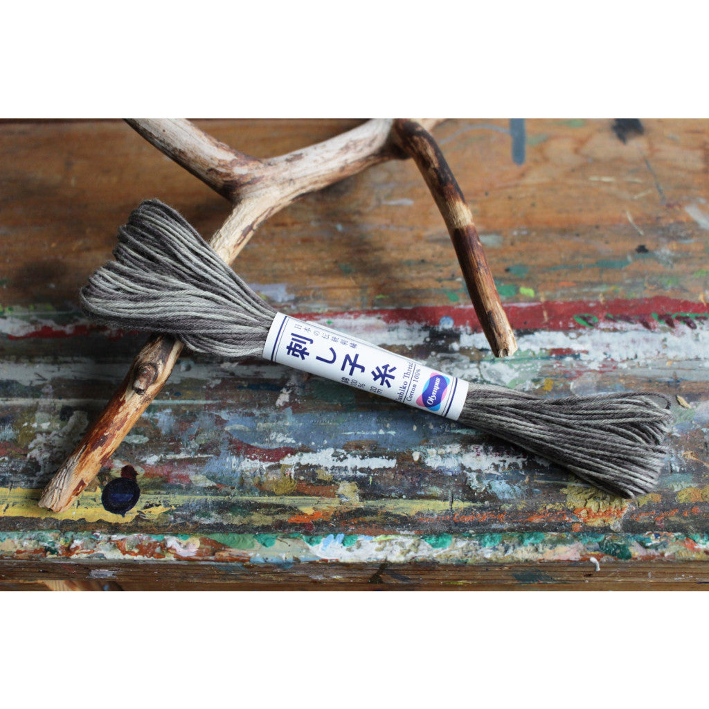 Sashikotråd, flerfarget, 20 m - 96 Gråstein