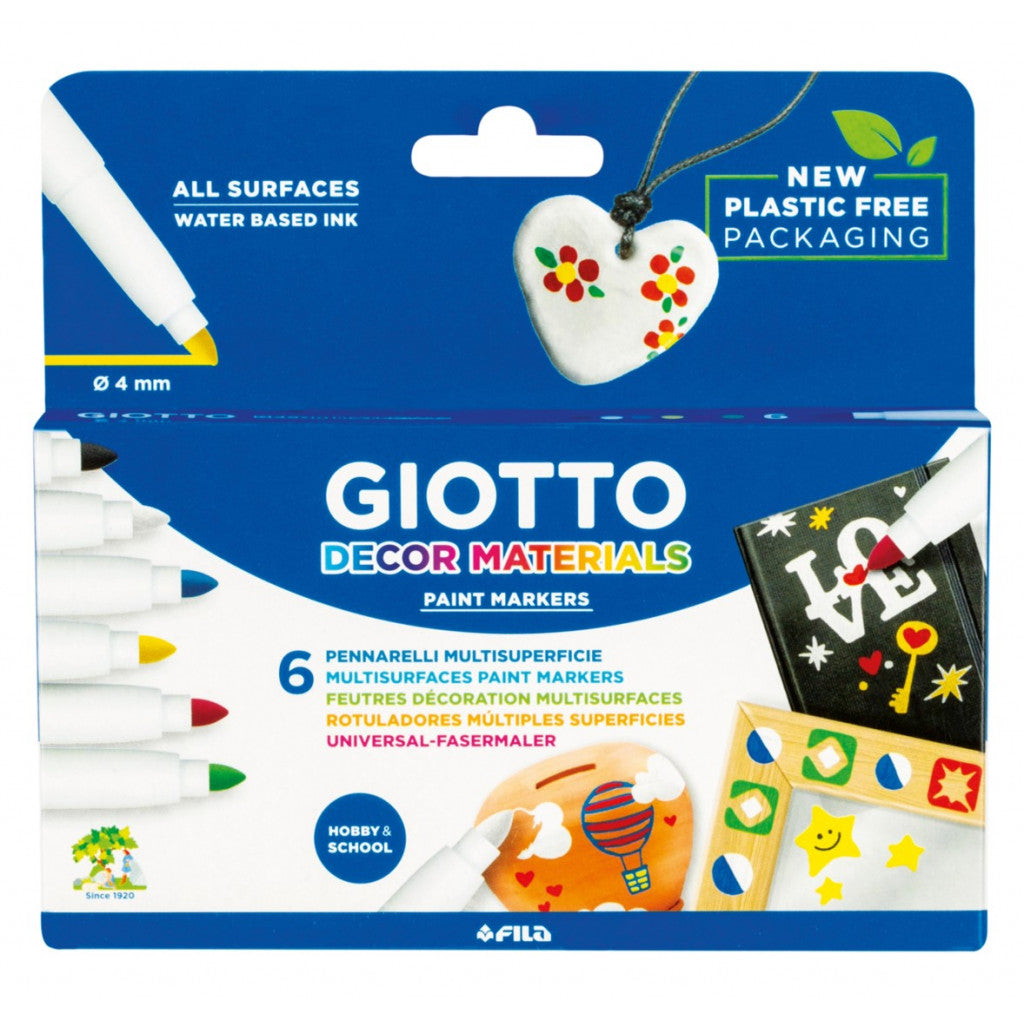 Marker Giotto Decor Materials - 6stk