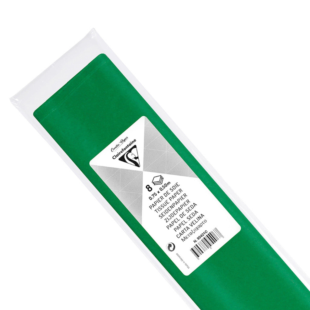 Clairefontaine Silkepapir 50x70cm 8ark - Grønn