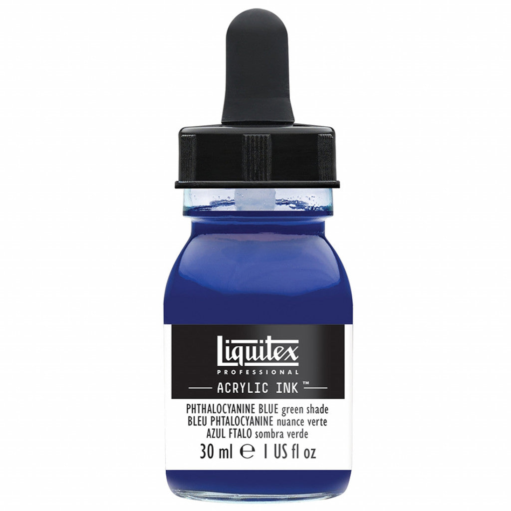 Liquitex Artists Acrylic Ink, 30 ml - Phtalocyanine Blue (G.S.) 316