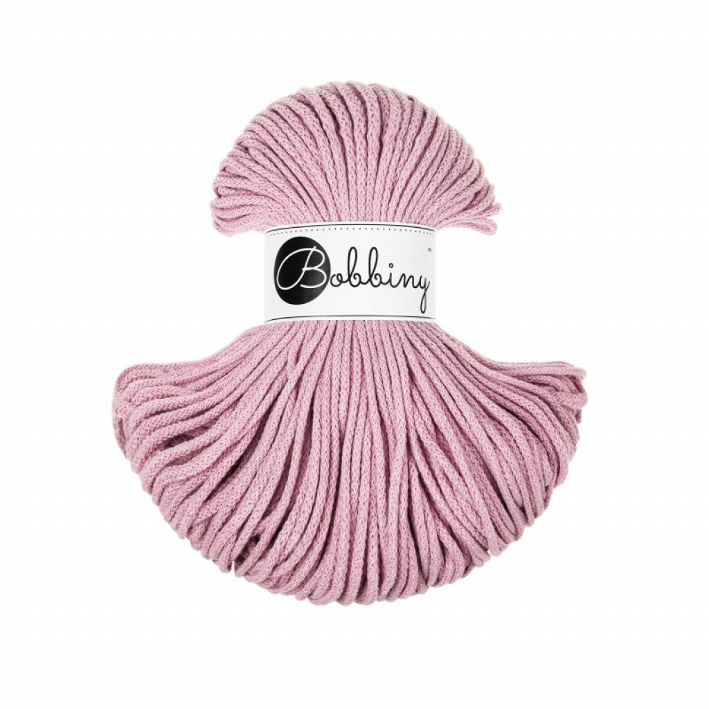 Bobbiny Braided Cord 3mm 100m - Dusty Rose