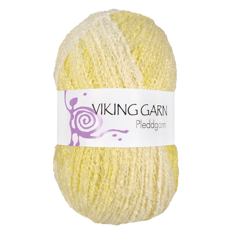 Viking Pleddgarn - 745 Hvit/gul