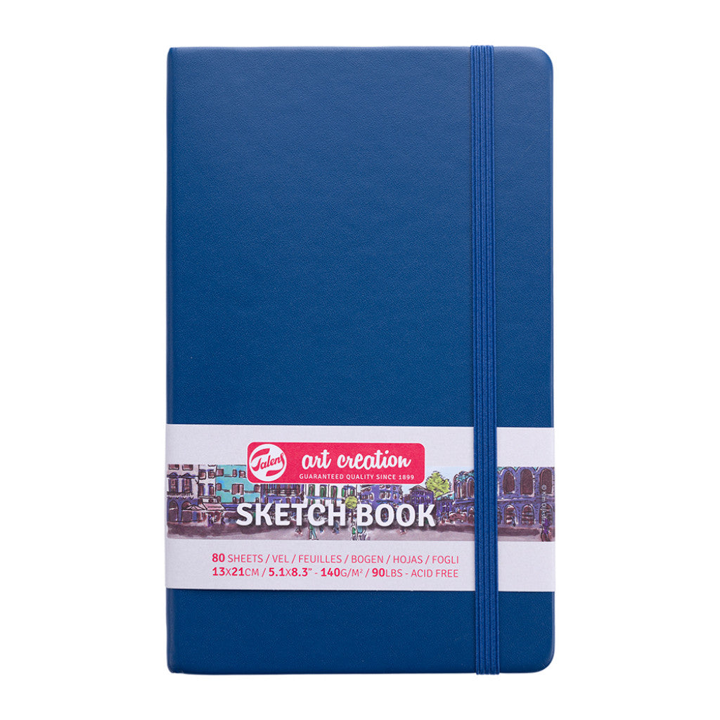 Art Creation Skissebok m/strikk 140g 13x21cm - Navy Blue