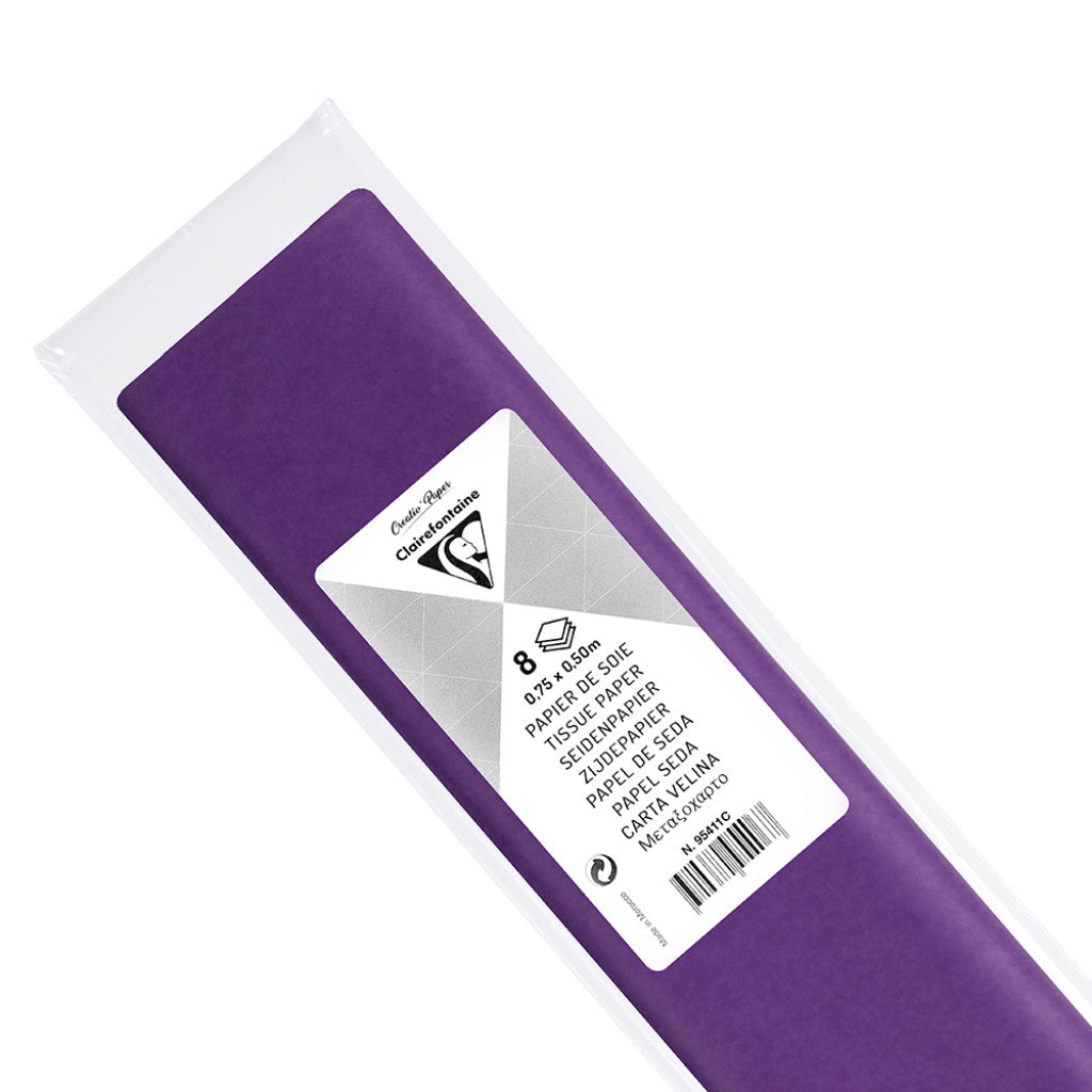 Clairefontaine Silkepapir 50x70cm 8ark - Mørk Lilla