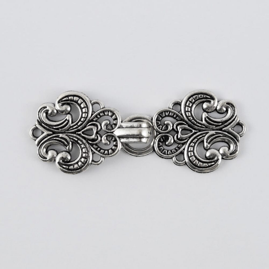 Hekte Antikk Sølv - 60x23mm (9426)