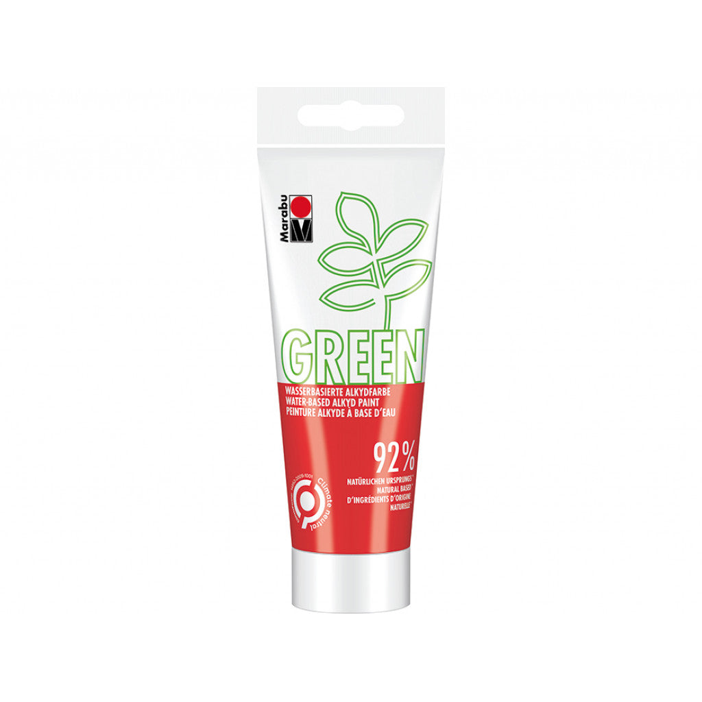 Vegansk Maling, Marabu Green Alkydmaling 100ml - 018 Bright red
