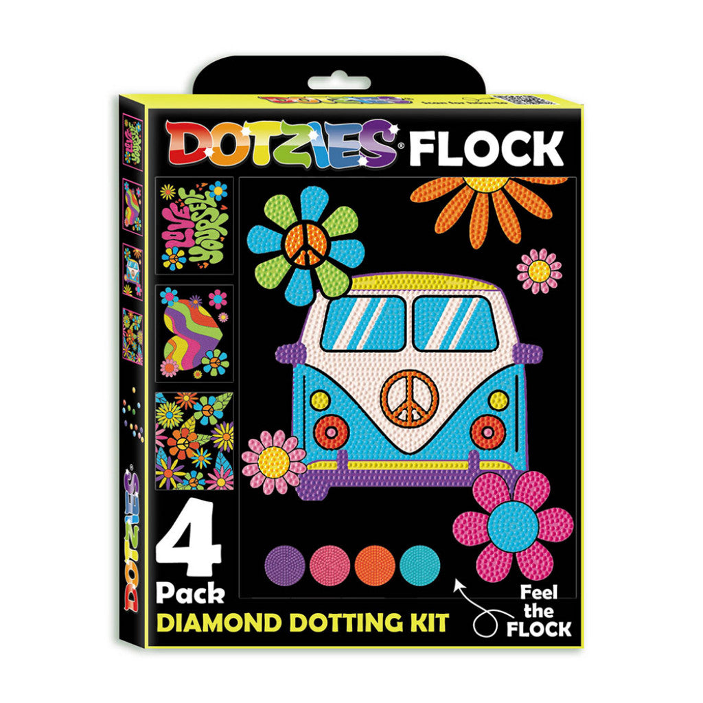 Diamond Dotz Dotzies - Flock - Neon Peace & Love