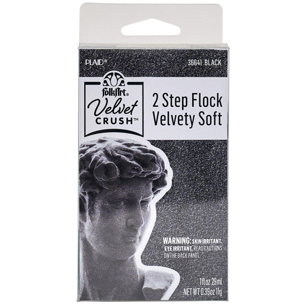 FolkArt Velvet Crush Flocking Kit - Black