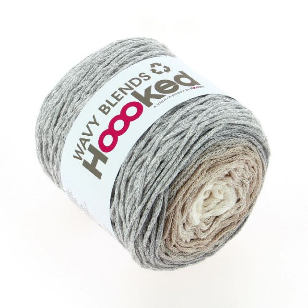 Hoooked Wavy Blends - Sandy Grey 250g