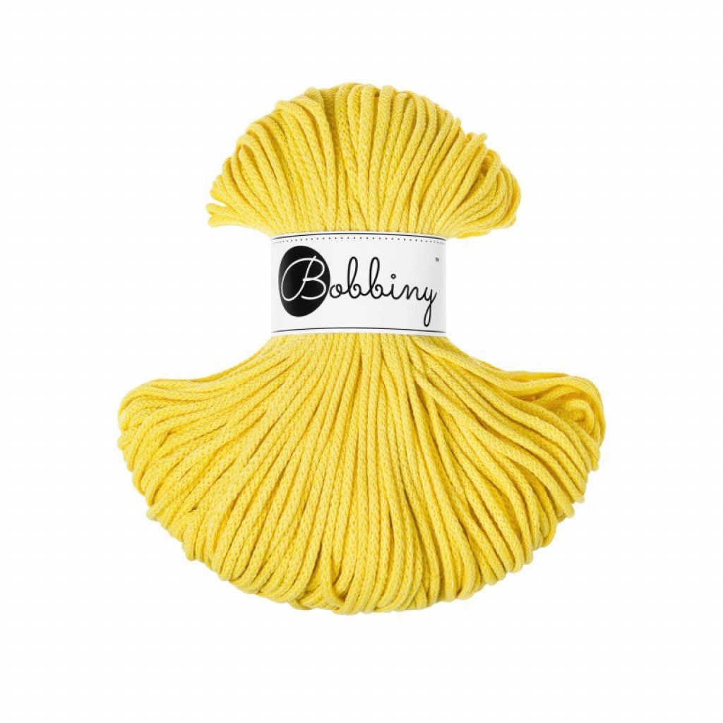 Bobbiny Braided Cord 3mm 100m - Canary Yellow