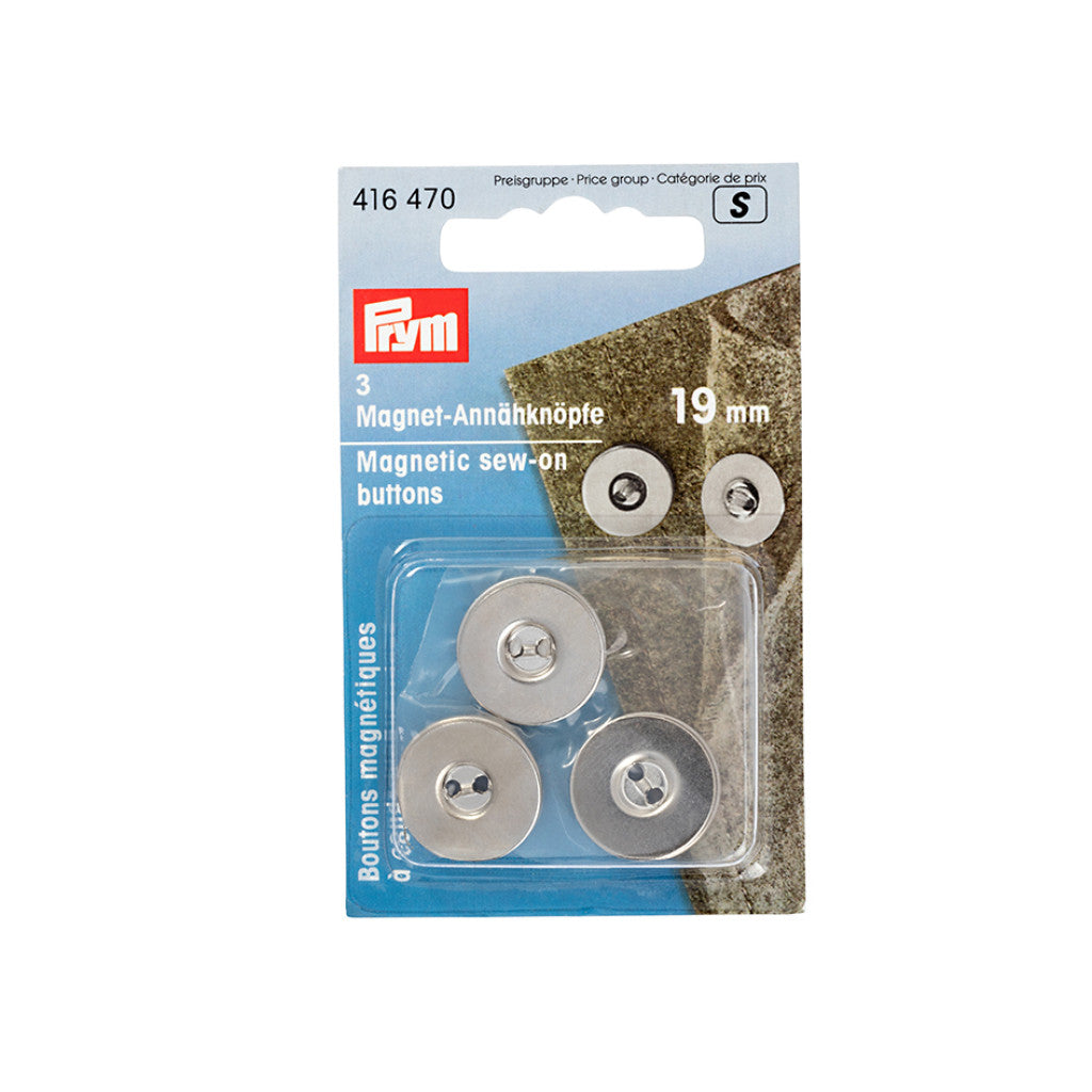 Prym Magnet knapper 19mm 3 stk. Sølv