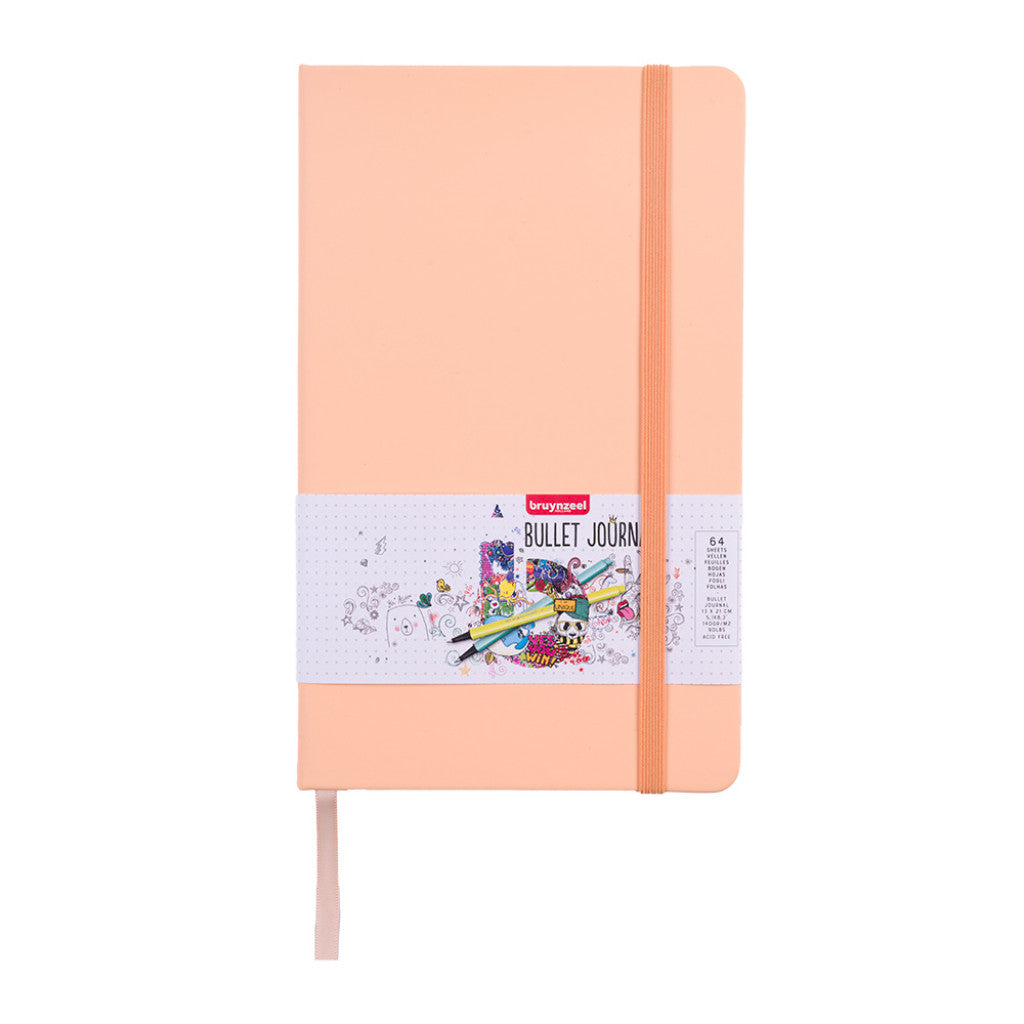 Bruynzeel Bullet Journal 13x21cm - 64ark -140g/m - Fersken