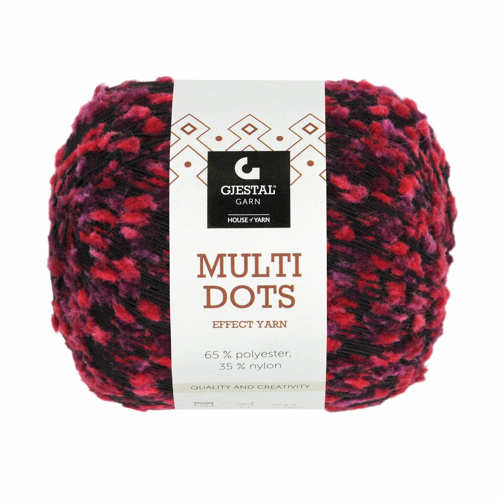 Multi dots - 903 Rød/Lilla Dots