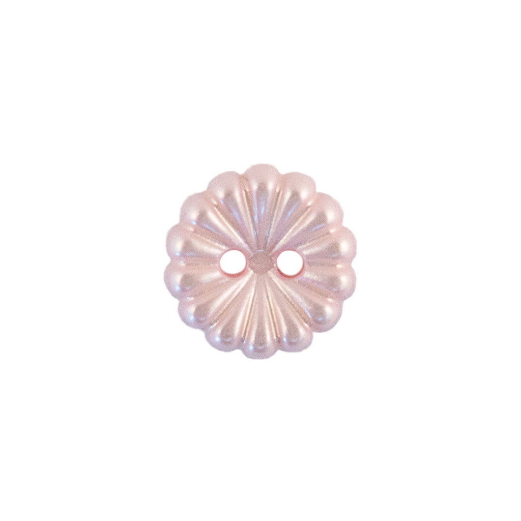 Knapp - Blomst - 2-hull 11mm - Lys rosa