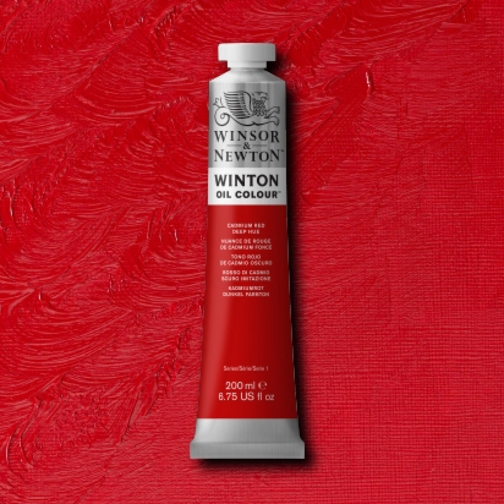 W&N - Winton Oil 200ml - 098 Cadmium Red Deep Hue