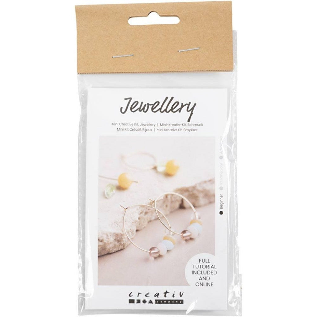Mini DIY Kit Smykker - Kreoler med perler