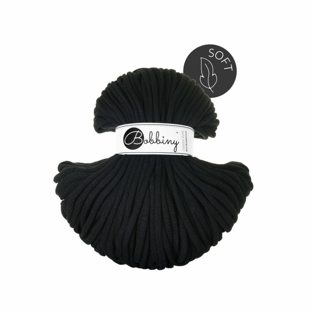Bobbiny Jumbo Soft 8mm 100m - Black