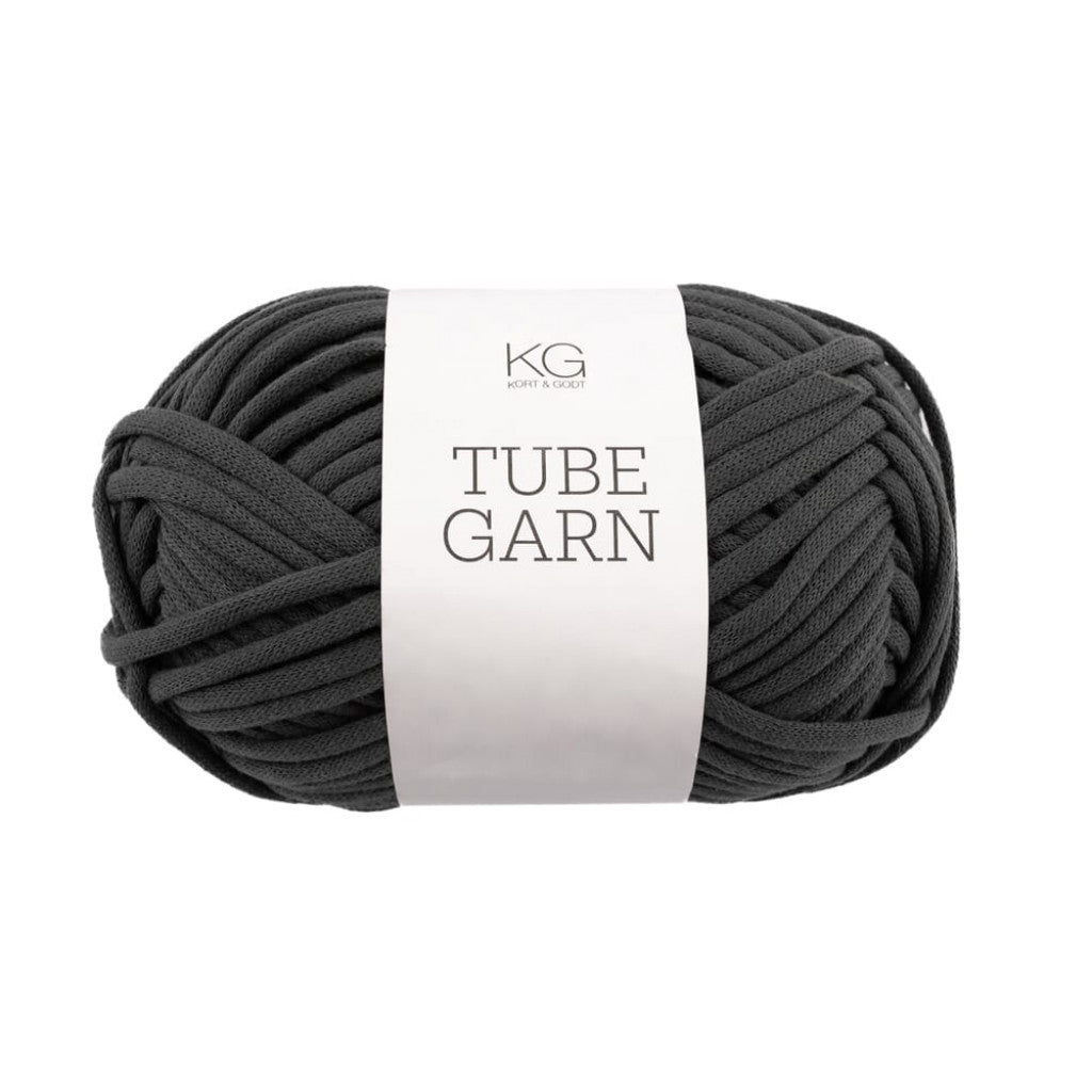 Tubegarn 4mm - 0001 Mørkgrå