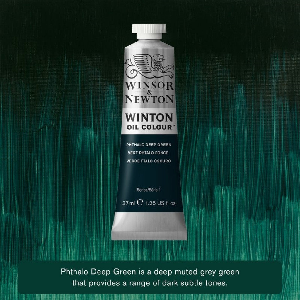 W&N - Winton Oil 37ml - 048 Phthalo Deep Green