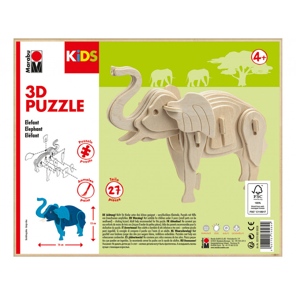 Marabu KiDS 3D Puzzle - Elephant