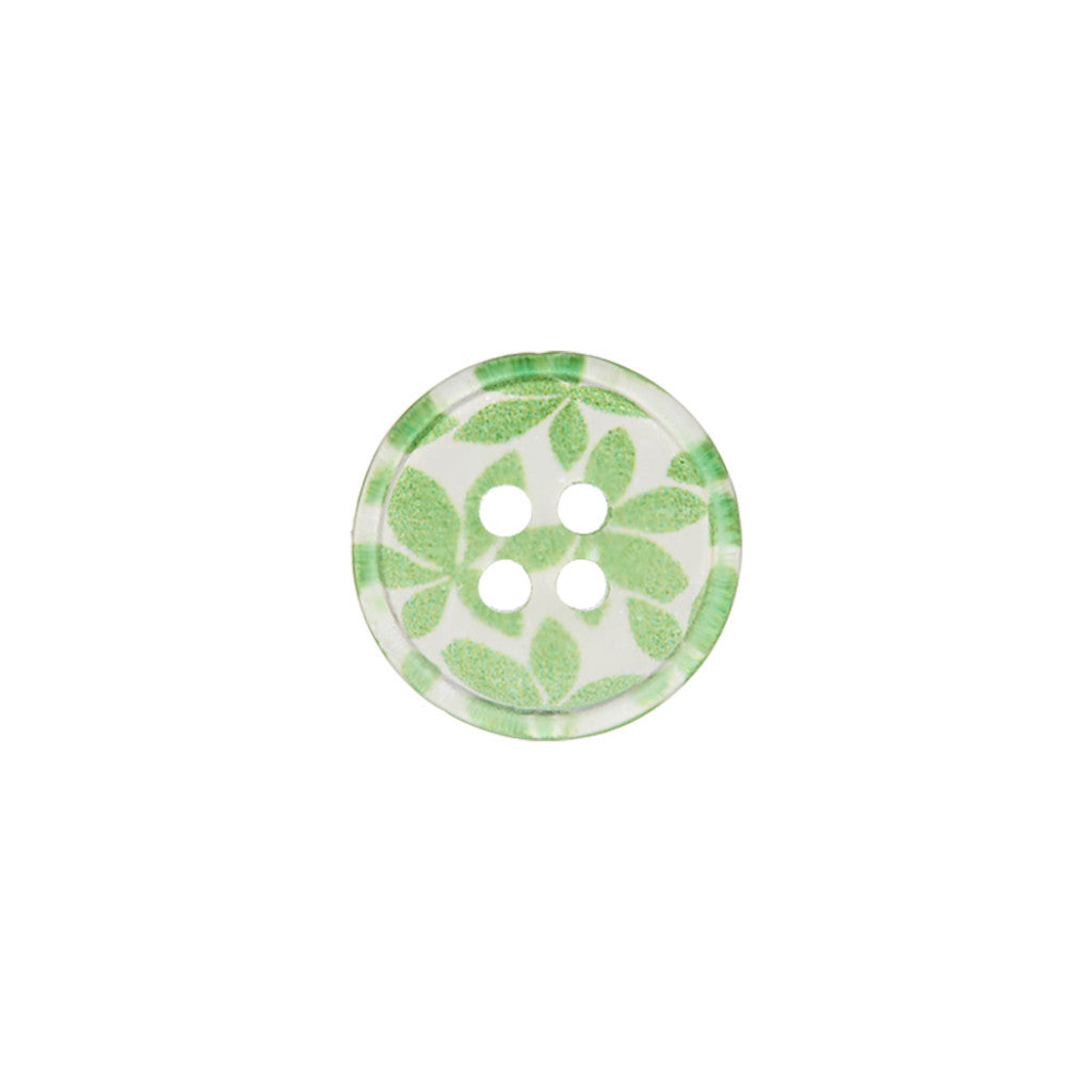 Knapp 454412 4-Hull Blomster 12mm - 26 Grønn