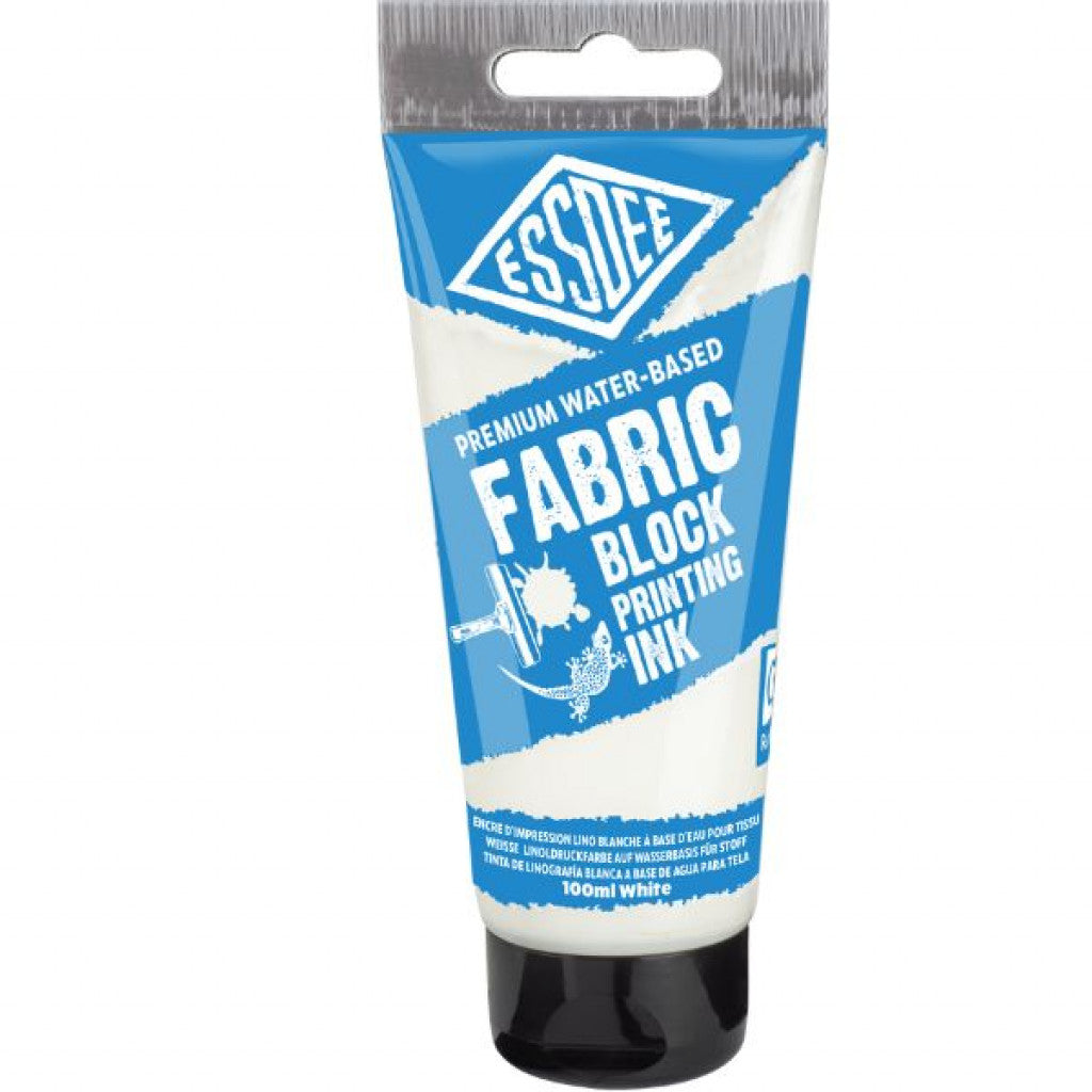 Essdee Fabric Block Printing Ink - White, 100ml