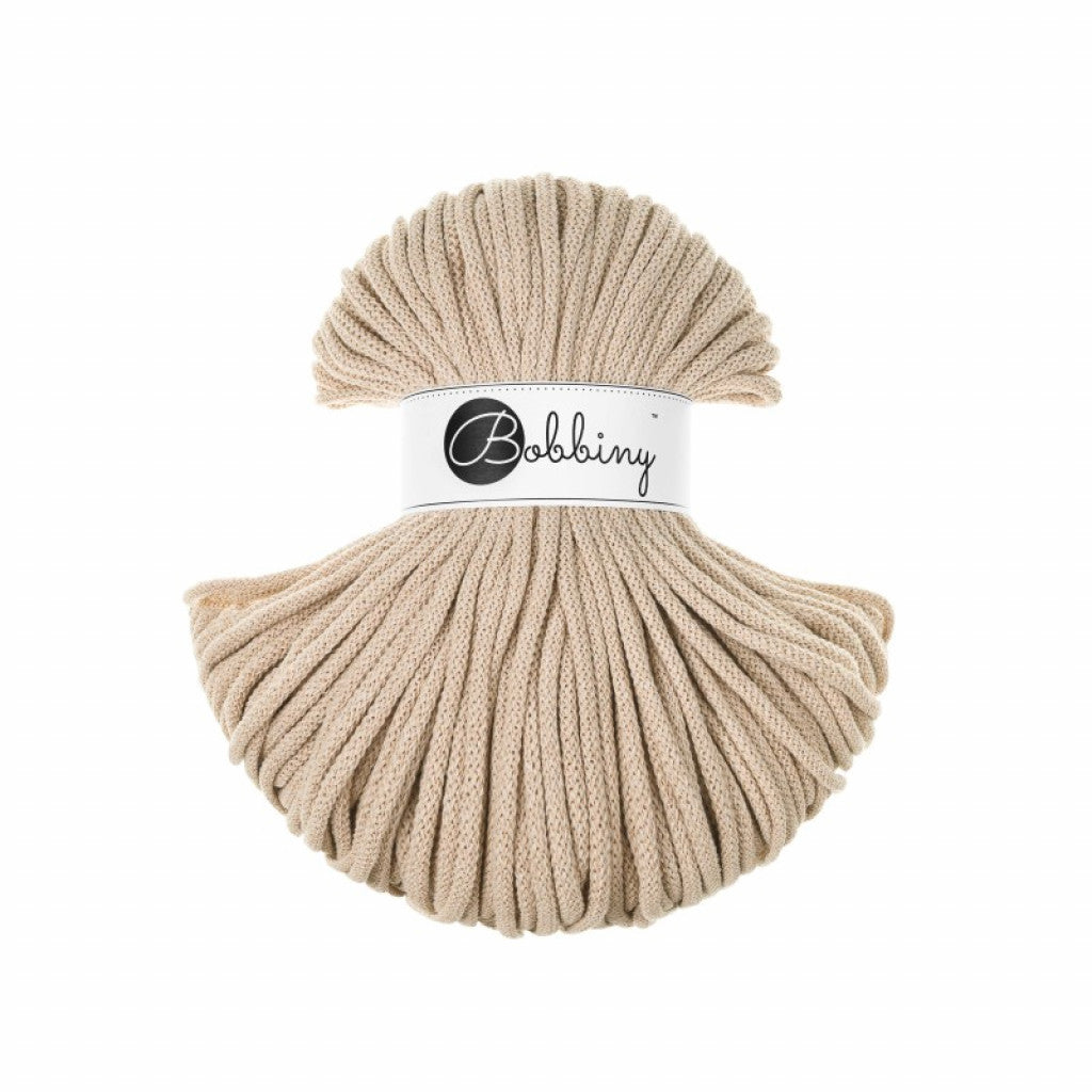 Bobbiny Braided Cord 5mm 100m - Warm Beige