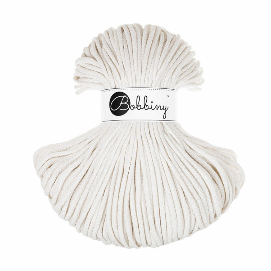 Bobbiny Braided Cord 5mm 100m - Off White