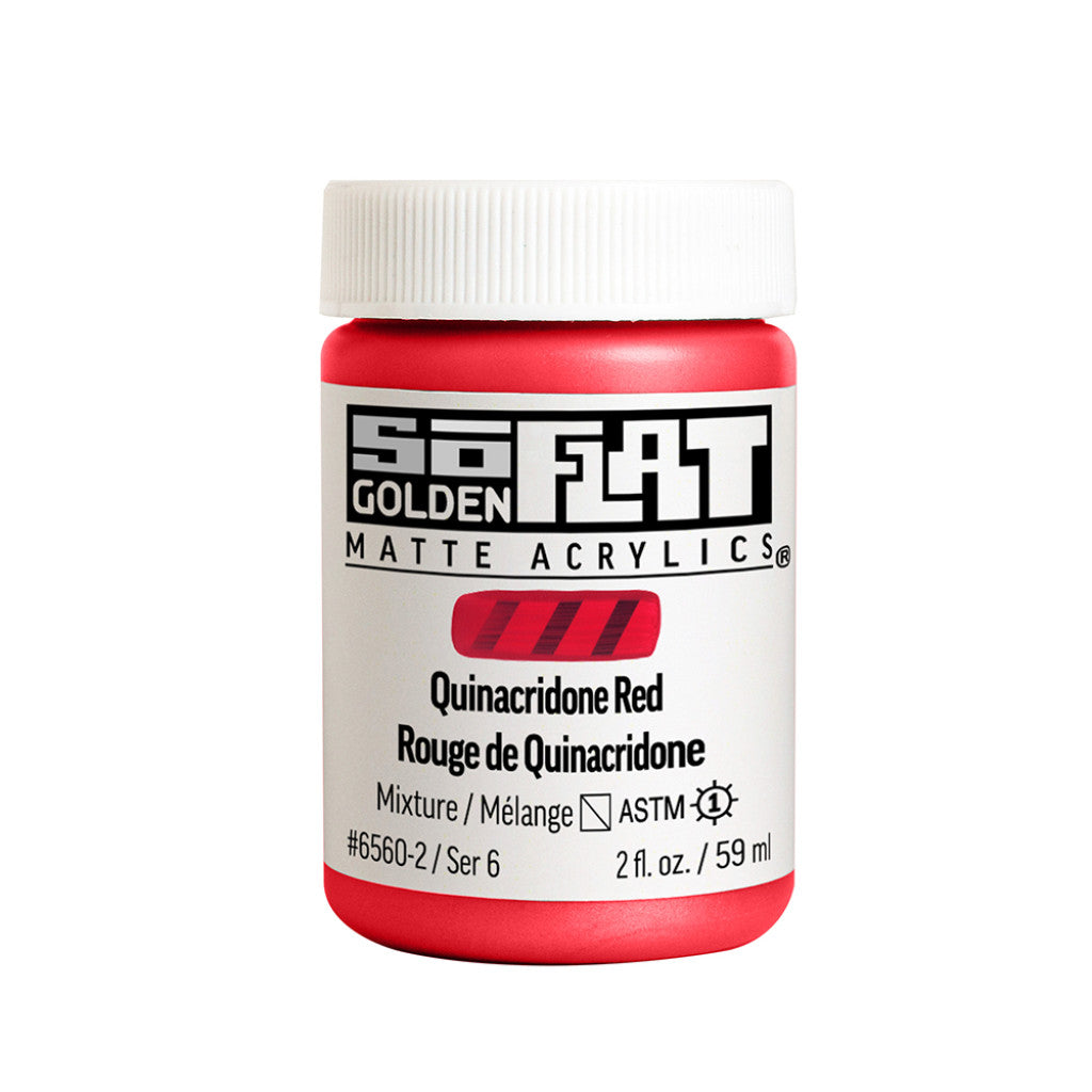 Golden SoFlat Acrylics 59ml - Quinacridone Red