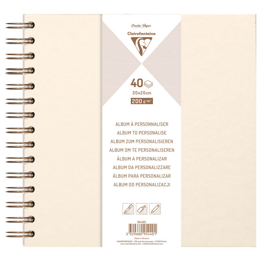 Clairefontaine Album Perlemor 200g 40ark - 20x20cm