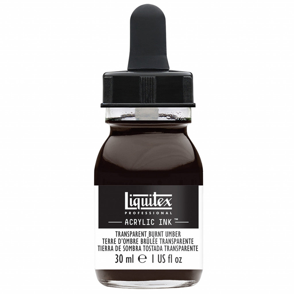 Liquitex Artists Acrylic Ink, 30 ml - 130 Transparent Burnt Umber