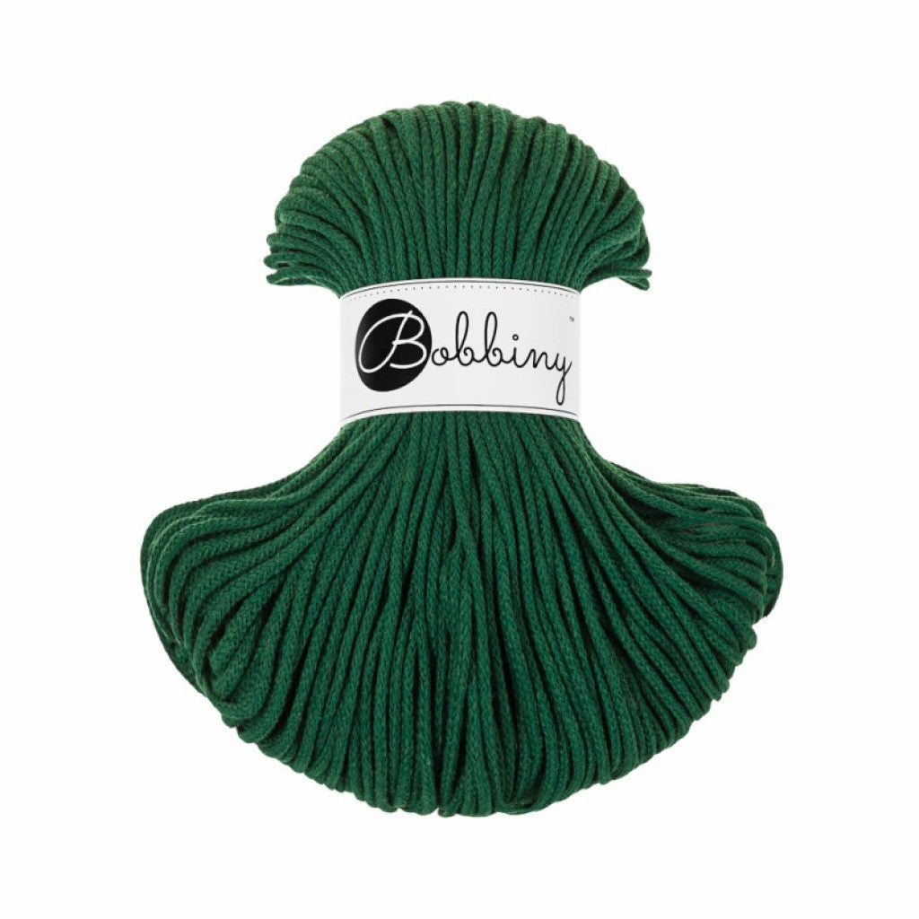 Bobbiny Braided Cord 3mm 100m - Pine Green