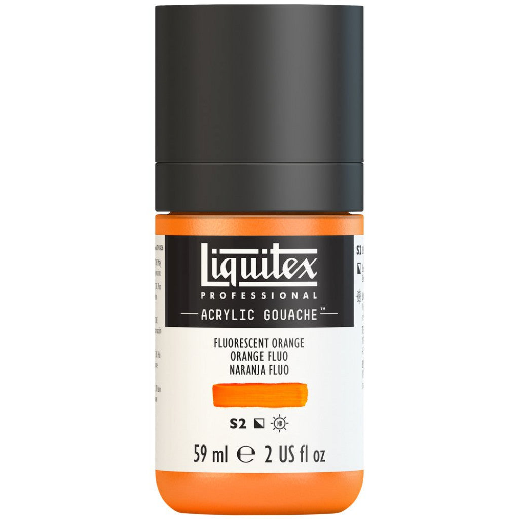 Liquitex Acrylic Gouache (matt) 59ml - 982 Fluorescent Orange  S2