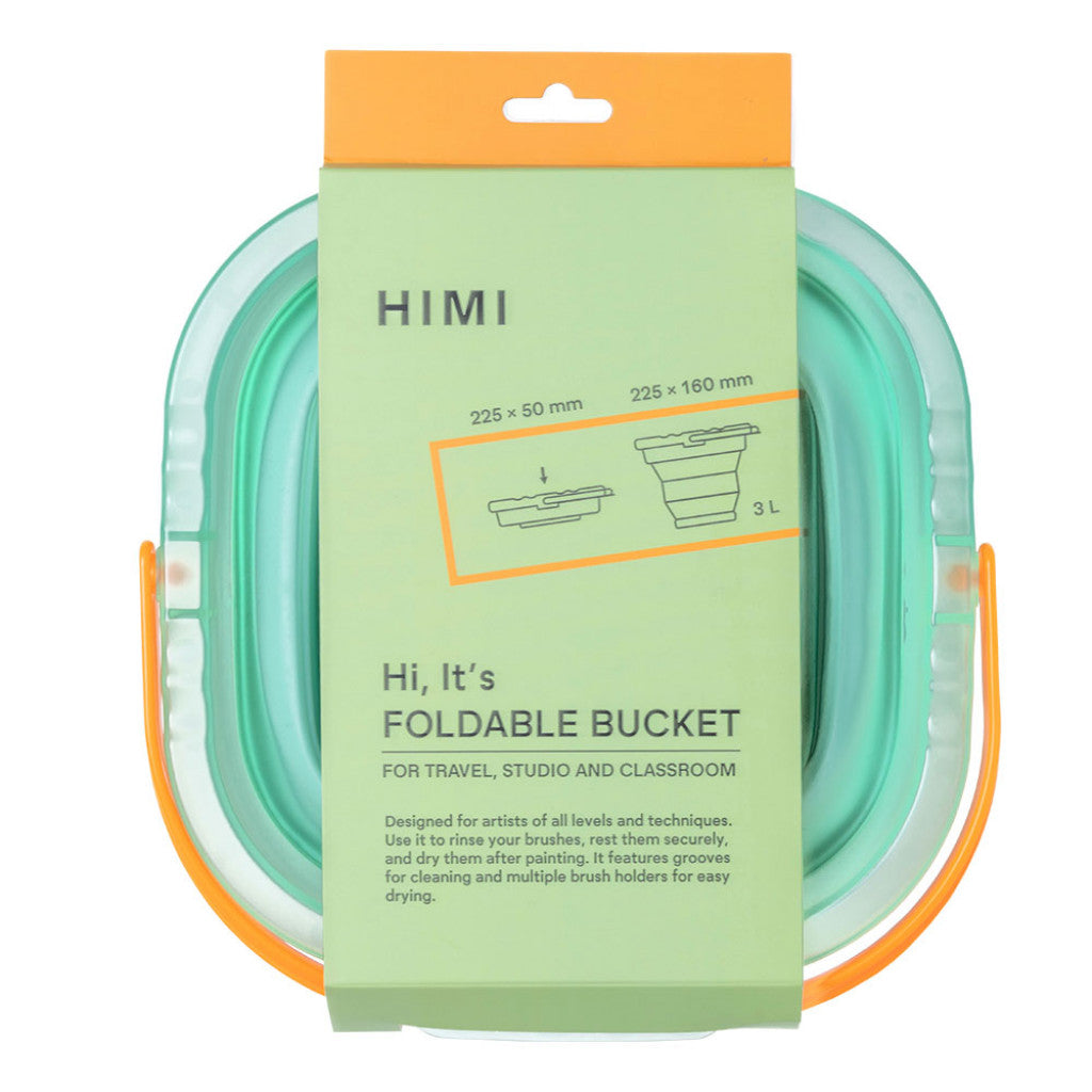 HIMI Sammenleggbar bøtte med håndtak og penselholder