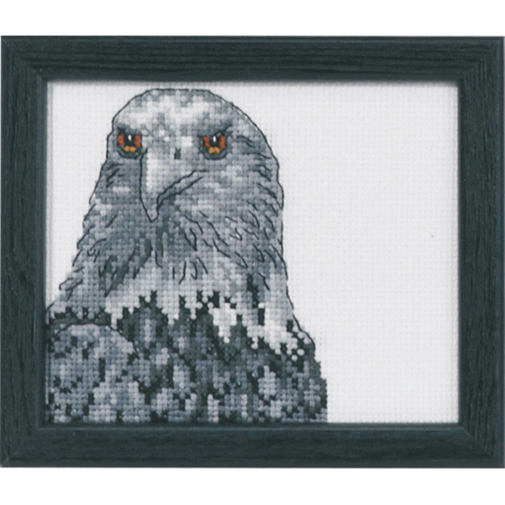 Korsstingsbroderi, Bilde - Ørn, 9x11cm