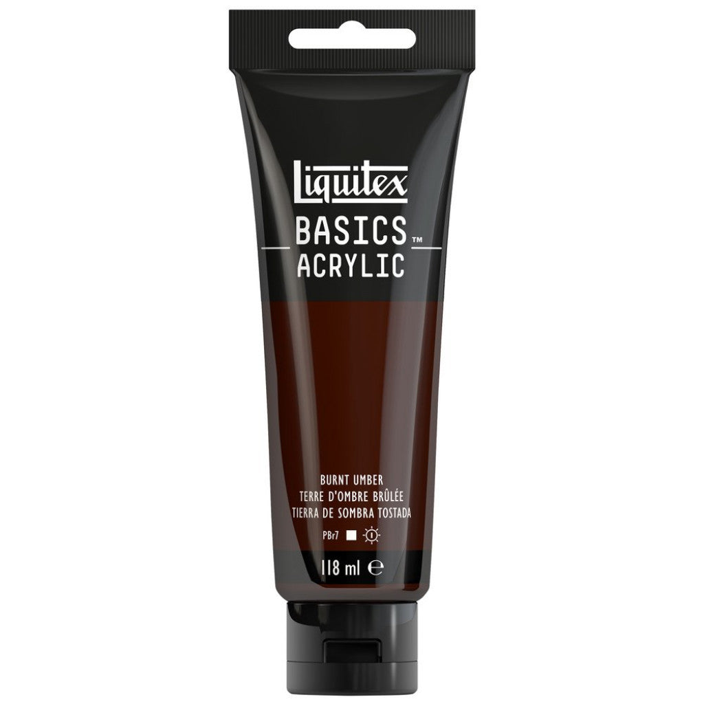 Liquitex Basics Acrylic 118ml - 128 Burnt Umber  S1