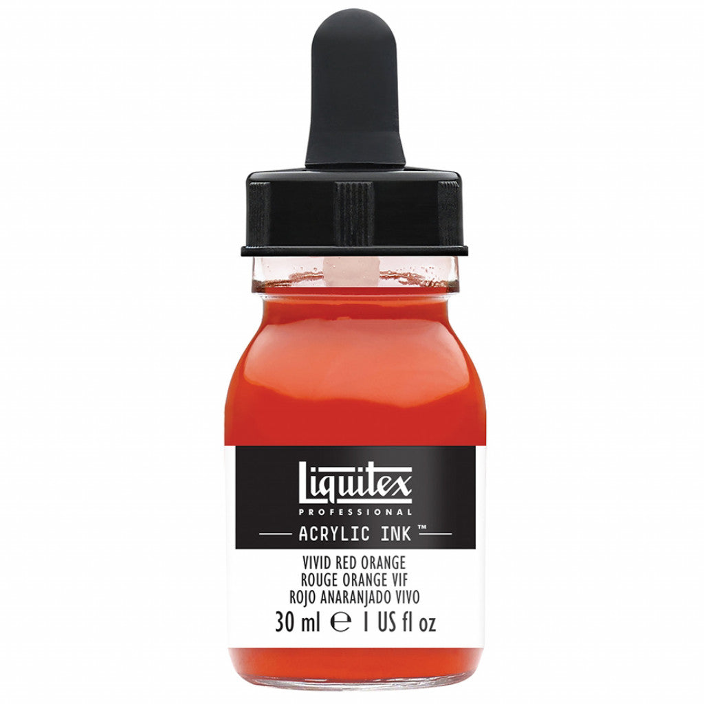 Liquitex Artists Acrylic Ink, 30 ml - Vivid Red Orange 620