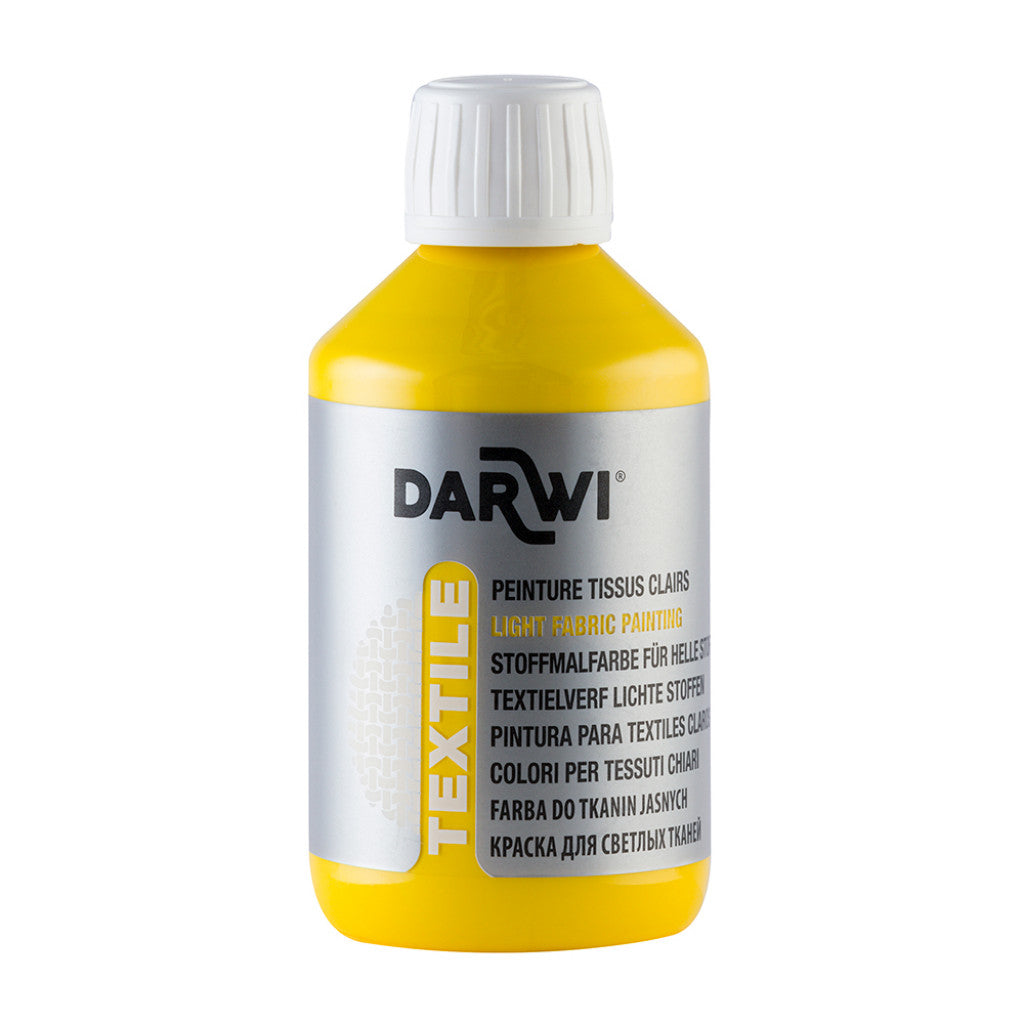 Darwi Textile Tekstilmaling 250ml - Gullgul