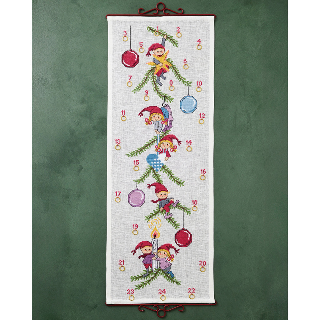 Permin Broderikit - Nisser og kuler 35x95 cm