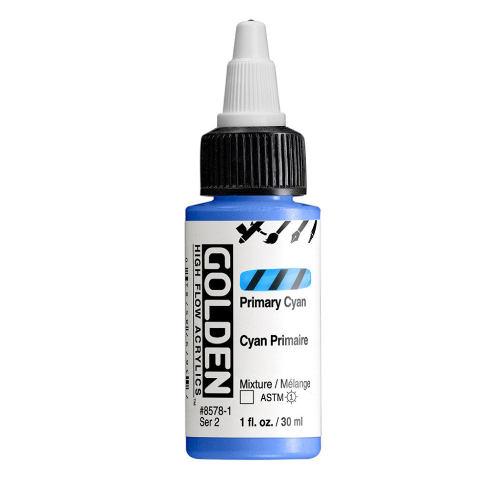 Golden High Flow Acrylics 30ml - Primary Cyan