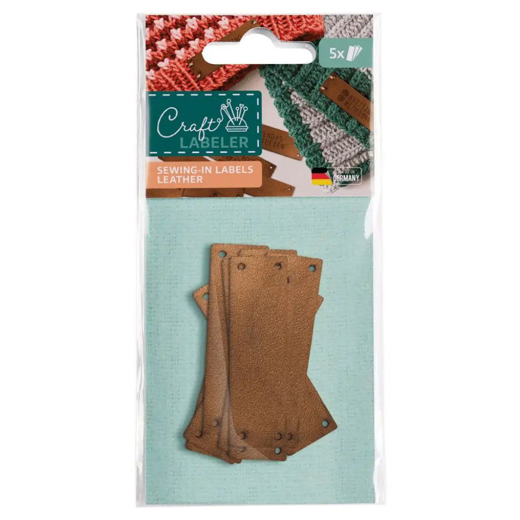COLOP Craft Labeler Etiketter - Lær 5stk - Brun