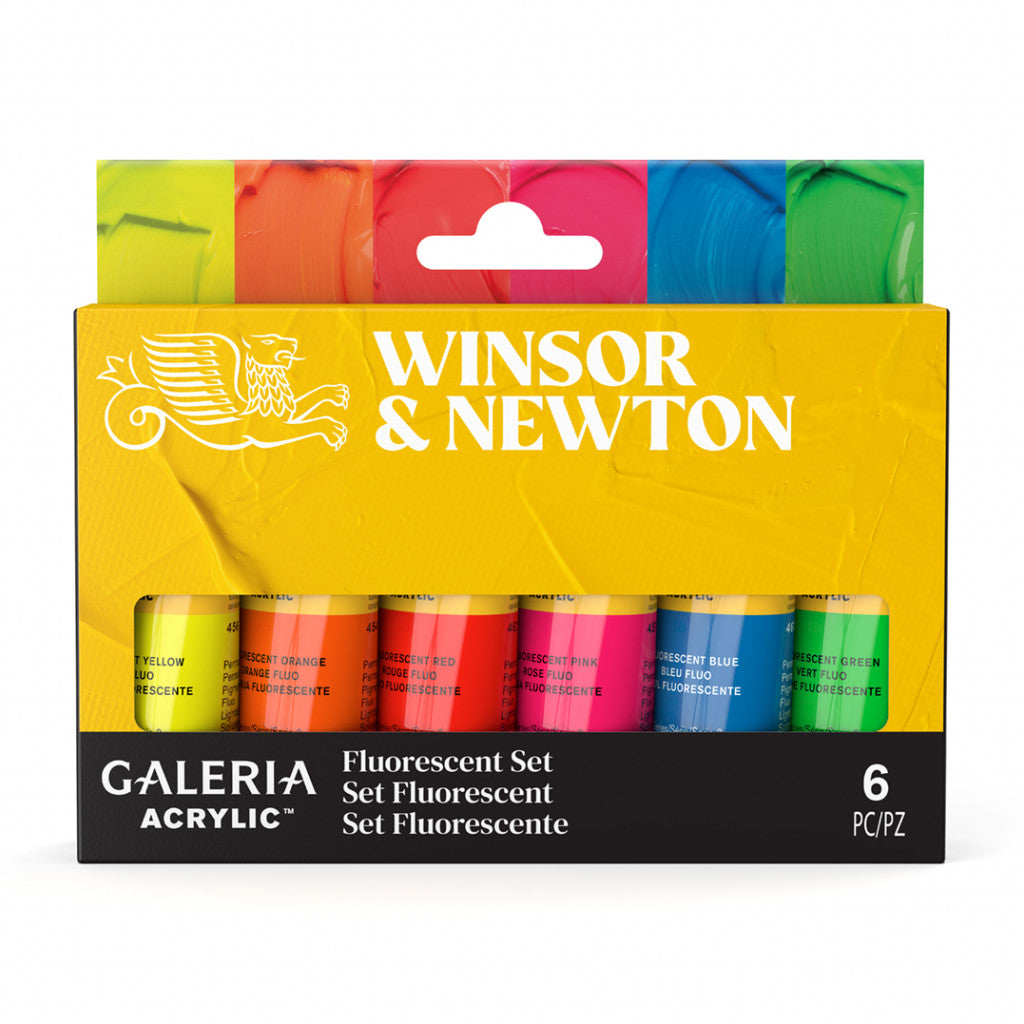 W&N Galeria Fluorescent sett - 6x20ml