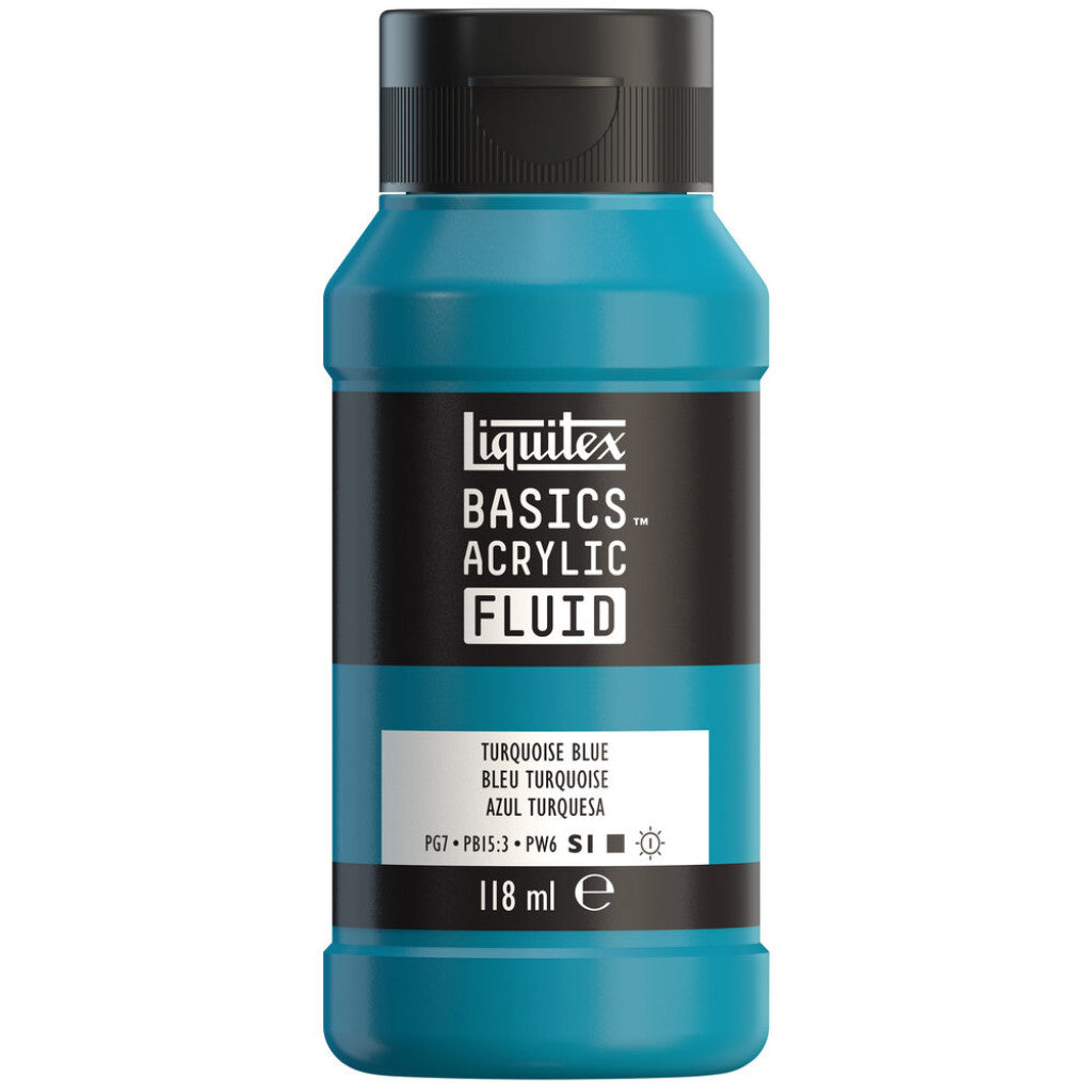 Liquitex Basics Fluid Acrylic 118ml - 046 Turquoise Blue  S1