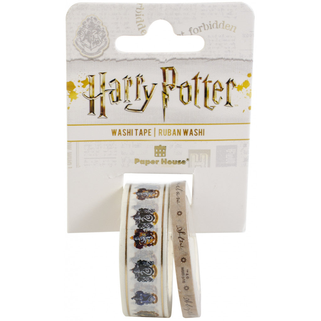 Paper House Washi Tape 2/Pkg-Harry Potter - House Crests