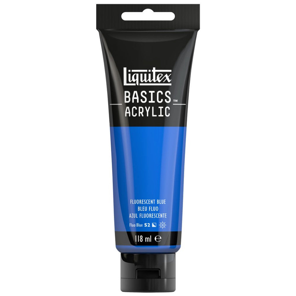Liquitex Basics Acrylic 118ml - 984 Fluorescent Blue  S2