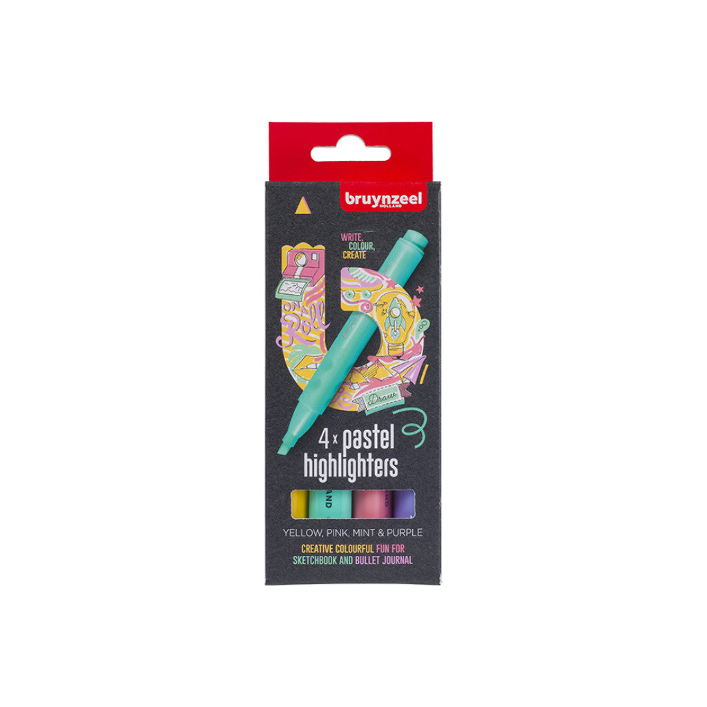 Bruynzeel Highlighter - 4 stk Pastellfarger
