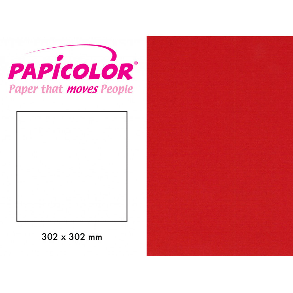 Papicolor 302x302mm 200g - 10ark - 918 Rød
