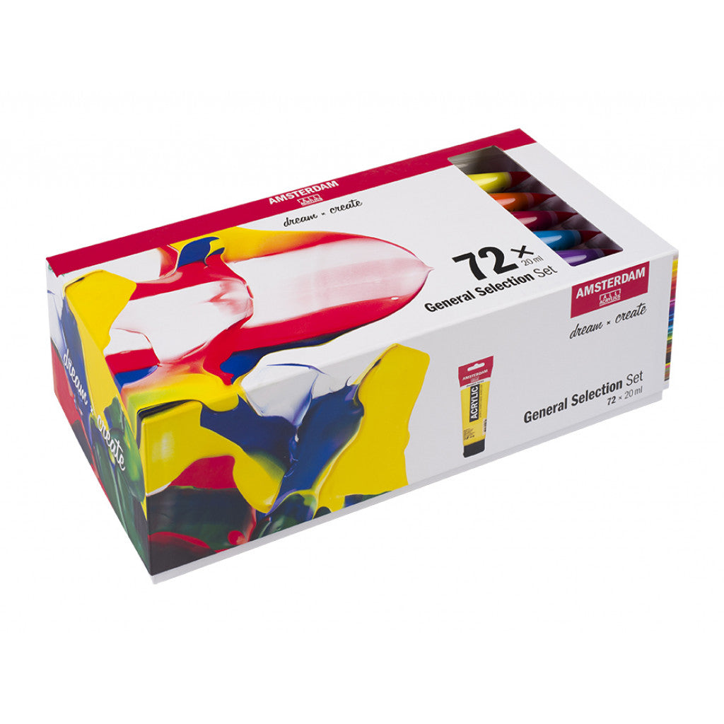 Amsterdam Standard 20ml - Sett 72 ass. farger