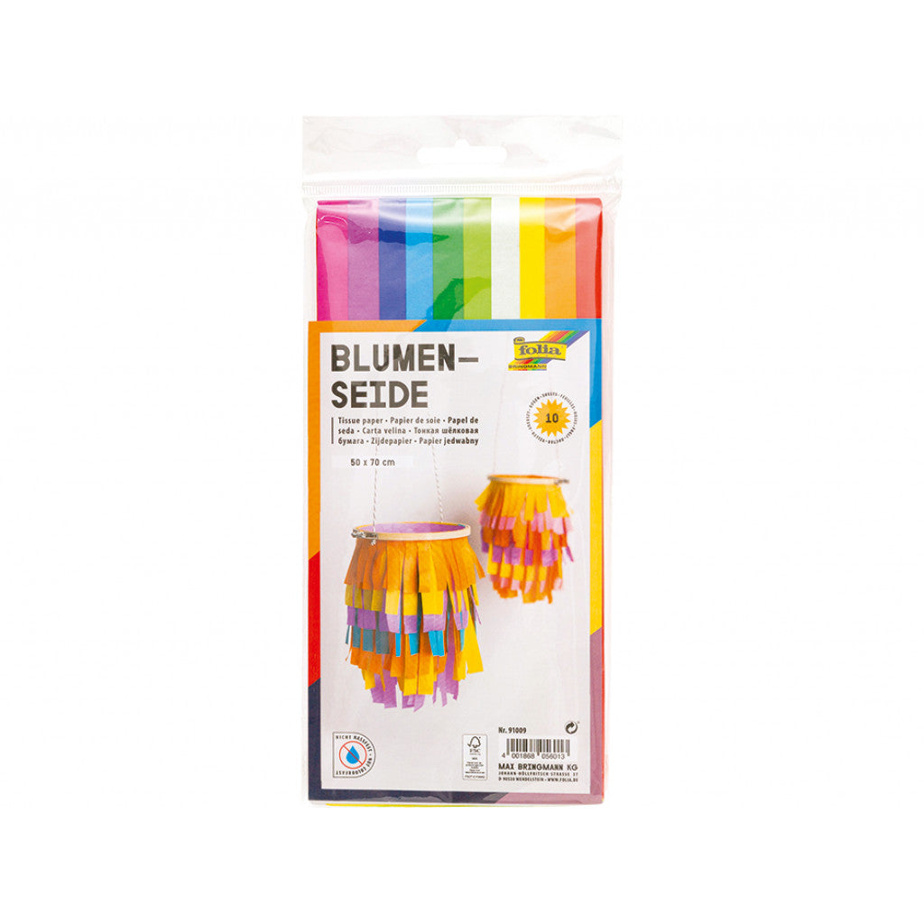 Folia Silkepapir 20g 50x70cm - 10 ass.